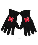 Nebraska Cornhuskers Black Fleece Gloves SMALL Winter - $348.13 MXN