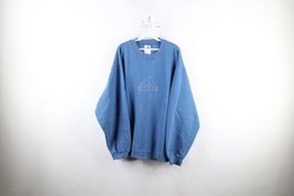 Vintage 90s Adidas Mens XL Thrashed Spell Out Center Logo Crewneck Sweatshirt - $59.35