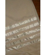 DKNY Gramercy Stripe Fabric Shower Curtain Horizontal Ivory Sheer &amp; Whit... - £15.70 GBP