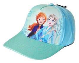 Disney Frozen 2 Anna &amp; Elsa Girls Baseball Cap Adjustable Hat New Ages 4-8 - £8.49 GBP