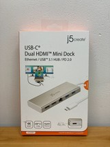j5 Create USB-C Dual HDMI Mini Dock for macOS &amp; Windows- JCD381 - £38.68 GBP