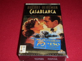 &quot;Casablanca&quot; Vhs Humphrey Bogart Ingrid Bergman Black &amp; White Movie New 1942 - £10.56 GBP
