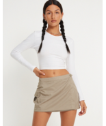 MOTEL ROCKS Zephyr Skirt in Cotton Drill Taupe (MR95) - £25.10 GBP