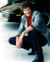 David Hasselhoff 8x10 Photo kneeling beside KITT Knight Rider - £6.40 GBP