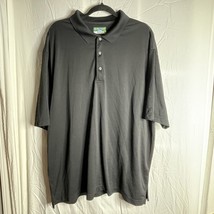 Pro Tour &quot;Cool Play&quot; Men&#39;s Size 3X Black Golf Shirt 3 Button Collar - £7.49 GBP