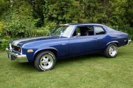 1973 Chevrolet Nova royal blue 350 CID | POSTER 24 X 36 INCH | Vintage classic - £15.37 GBP