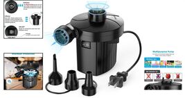 Lightweight Electric Inflator &amp; Deflator Pump for Air Mattresses &amp; Pool ... - $21.73