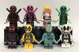 8pcs Various Deadpool Rosa Gwenpool Tron Xmen X-Force Minifigures - £15.17 GBP