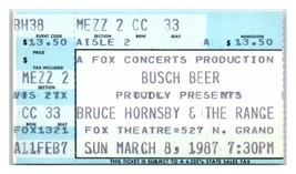 Bruce Hornsby &amp; The Range Concert Ticket Stub March 8 1987 St. Louis Mis... - $24.74