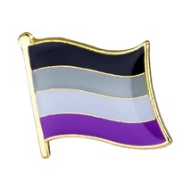 Asexual Pride Flag Lapel Pin 16mm Gay Lesbian Lgbt Lgbtq Hat Tie Tack Badge - £5.55 GBP