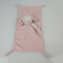 Carters White Bunny Rabbit Pink Lovey Security Blanket Rattle Pacifier Holder - £11.07 GBP