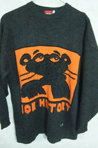 RARE Ice History Italy Pink Panther Dark Gray Heavy Crew Neck Sweater 3X - £102.13 GBP