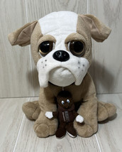 Brown Tan Boxer or Bull Dog Plush Puppy Dog Hershey&#39;s Collar chocolate candy bar - $15.14