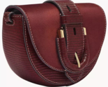 Fossil Harwell Small Flap Crossbody Bag Dark Red Leather and Suede ZB193... - $89.09