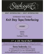Ivory - 1&quot; Fusible Knit Stay Tape Interfacing Sold By the 25 yard Roll M... - $168.13 MXN