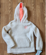 Cat &amp; Jack Fleece Sweatshirt Girls Size Large 10-12 Cream Hooded Pullove... - $201.91 MXN