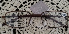 Brown Colored ~ Metal Frame ~ Spring Temple ~ +2.25 Reading Glasses ~ D107 - $28.06 CAD