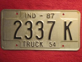 (Choice) LICENSE PLATE Truck Tag 54 1987 INDIANA 2337K 2338 2339 2340 et... - $5.98