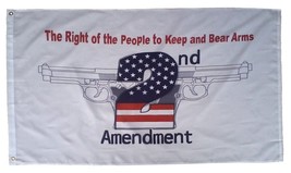 3x5 2nd Second Amendment The Right to Bear Arms Flag 3&#39;x5&#39; White Banner Trump - £12.63 GBP