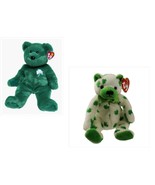 Ty Beanie Baby Erin PE PELLETS Irish Clover Green &amp; 2001 Clover St Patri... - $726.92 MXN