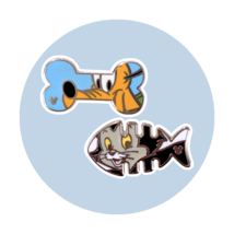 Pluto and Figaro Disney Pins: Pet Treats Dog Bone and Fish - €21,45 EUR
