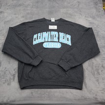 Clearwater FL Sweatshirt Mens M Gray Jerzees Long Sleeve Pullover Graphi... - $22.75