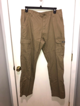 NWT Wrangler Relaxed Fit Cargo Pants Mens 38X32 Khaki Color NEW - £15.45 GBP