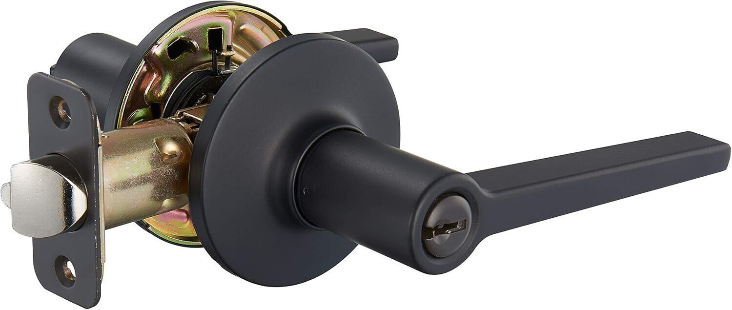 Manchester Privacy Door Lever, Matte Black ONE UNIT - $24.99