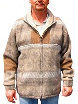 Alpakaandmore Mens Alpaca Wool Fabric Jacket Medium Light Brown - $151.90
