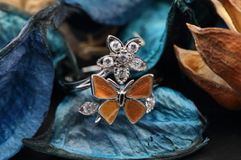 Navia Jewelry Butterfly Wings Urania ripheus Silver Ring NR-5R-12 - $84.99