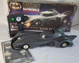 Vintage 1989 Rich Mans Toys Remote Controlled Black Batmobile RC Car Par... - $247.49