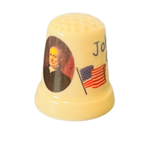 John Quincy Adams 6th US President Thimble Franklin Mint Danbury figurine flag - £15.49 GBP