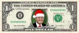 DONALD TRUMP Christmas on a Real Dollar Bill Cash Money Collectible Santa Hat - £7.09 GBP