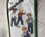 9885 Vtg sz 1/2 Simplicity Pattern Toddlers Shirt Pull on Pants Vest uncut - £10.15 GBP