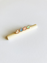 Opal Confetti Heart Earrings in Rose Gold - $45.00