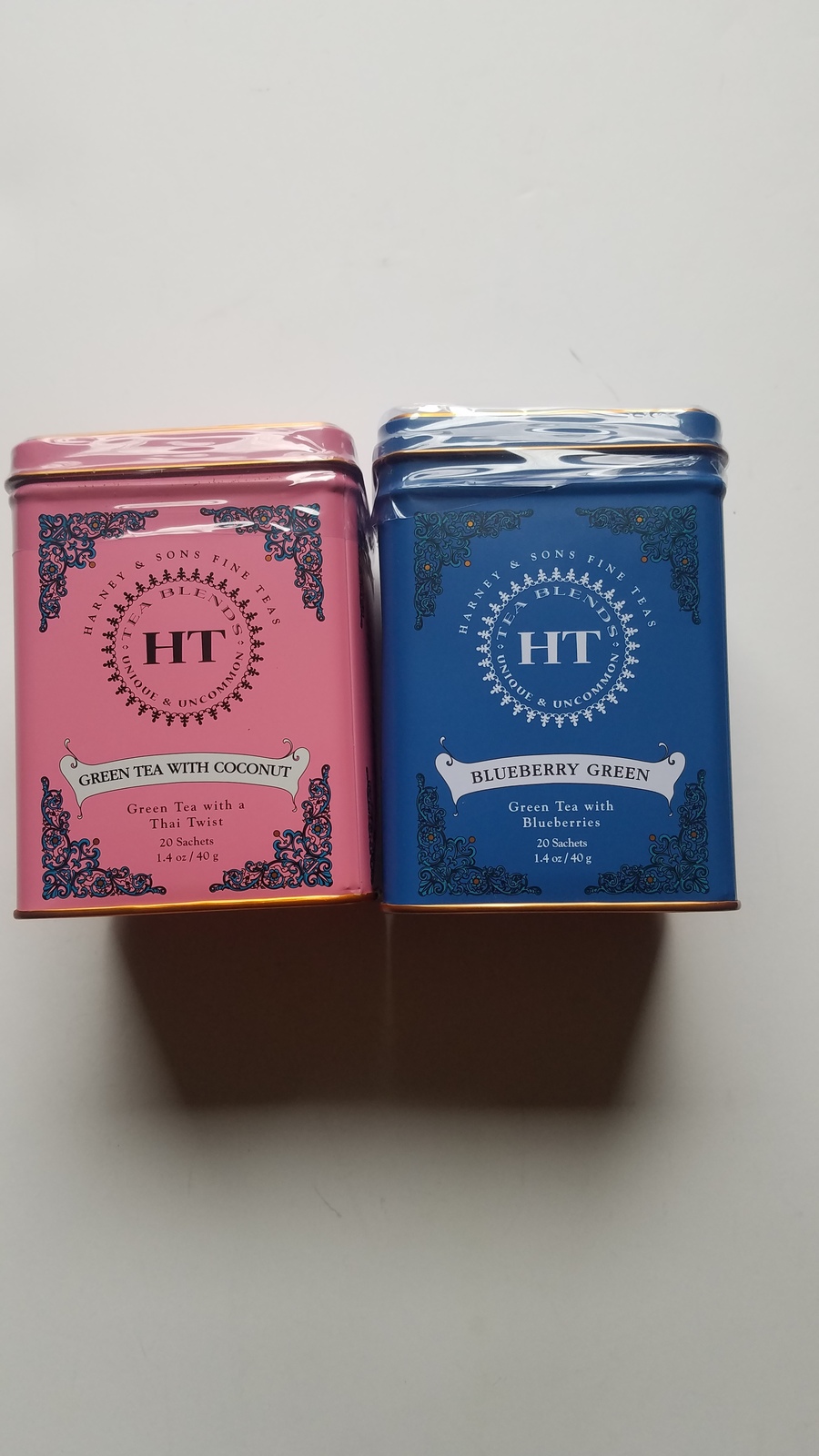 Harney and sons green tea with coconut and blueberry green combo pack - $20.00