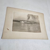 Packet City of Pittsburg Steamship Photo 7.75&quot;W X 5.4&quot;H Mounted on Cardboard - £23.41 GBP