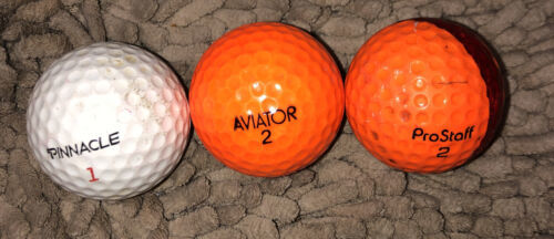 Primary image for Prostaff #2, Wilson Aviator #2, & Pinnacle #1 Set Of 3 Vintage Golf Balls