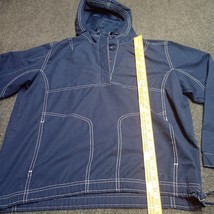 VTG Nike Windbreaker Women XS Navy Blue Hooded Mesh Lined Pullover Overs... - £22.11 GBP