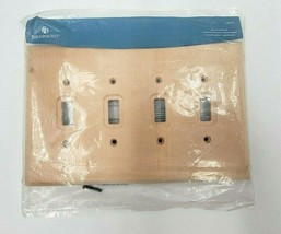 Brainerd Unfinished Birch Wood 4-Gang Toggle Electrical Switch Wall Plat... - £8.64 GBP