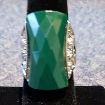 Hurrem Sultan ~ Turkish Silver-Tone Ring w/Gemstones ~ Size 7 ~ Jewelry - £14.95 GBP