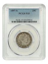 1897-S 25c PCGS F15 - $509.25