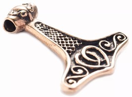Powerful Bronze Thor’s Hammer Pendant – Viking Symbol of Strength - $19.99