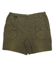 Sun River Men Size 42 (Measure 41x8) Green Cargo Shorts Outdoor Elastic Waist - £6.75 GBP