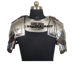 Medieval Knight Armor Set Pair of Pauldrons Gorget Shoulder Steel Armor ... - $3,655.73 MXN