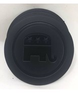 Set Of 4 Republican Elephant Embossed Leather Drink Coasters GOP Home Bar - £9.40 GBP