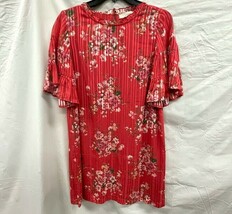 LOFT Red with Pink Flowers Tunic or Mini Dress Size Petite Small - $27.38 CAD