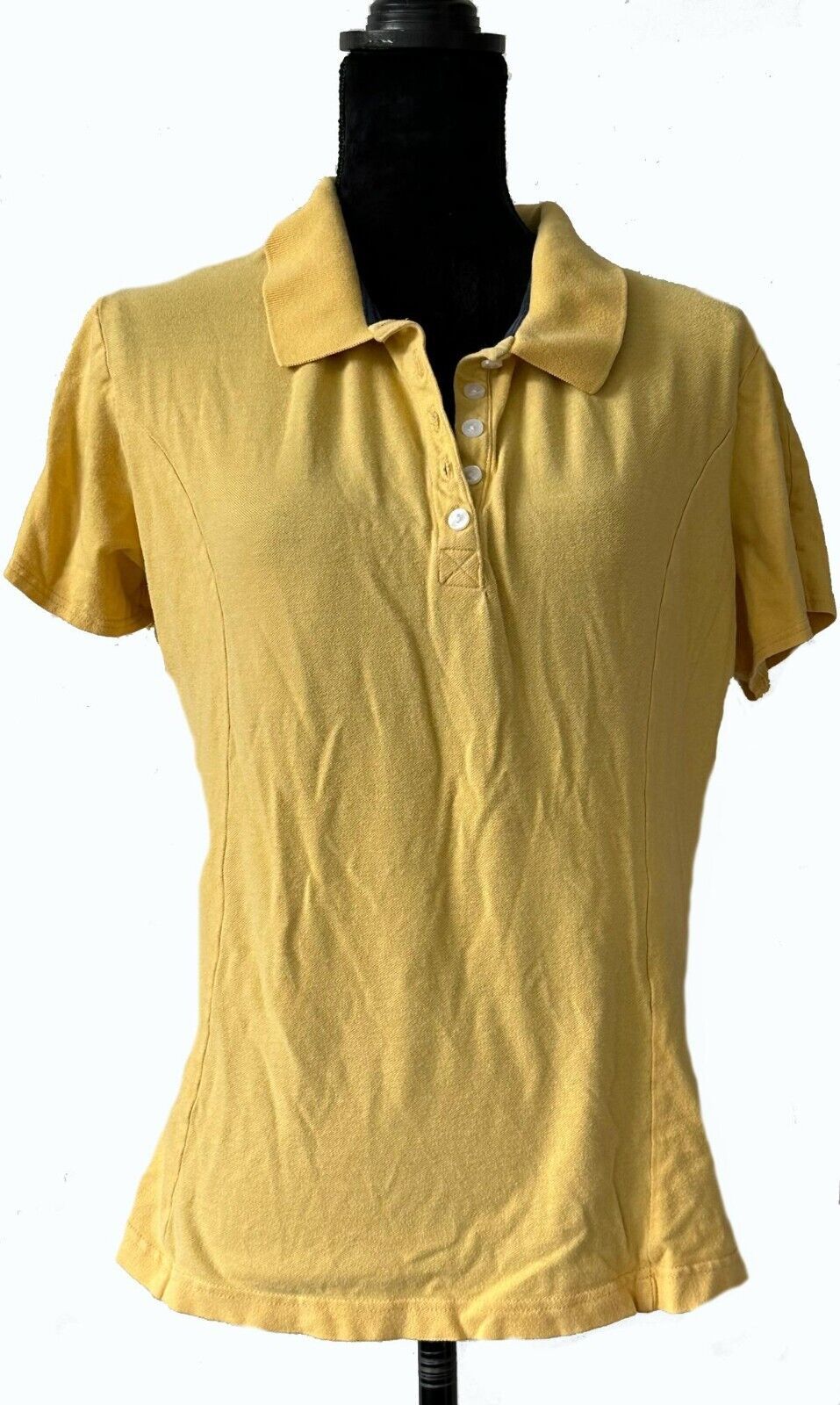 Lady&#39;s Knit Slimming Polo, Riders Lee, Cotton/Spandex, Seams Front and B... - $14.97