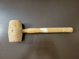 Antique Vintage Hard Rubber Mallet Hammer Primitive Carpenter Collectible Tool - £23.77 GBP