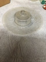 RARE Covered Dish Depression Glass Clear  Butter/cheese N Crackers Plate - £23.64 GBP